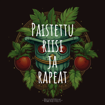 Paistettu riisi ja rapeat kikherneet