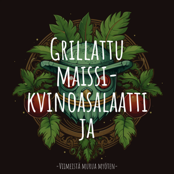 Grillattu maissi-kvinoasalaatti ja lime-jogurttikastike