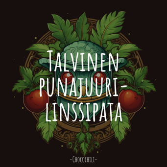 Talvinen punajuuri-linssipata