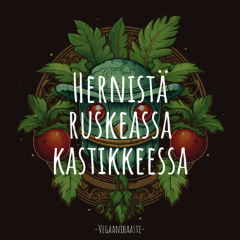 Hernistä ruskeassa kastikkeessa