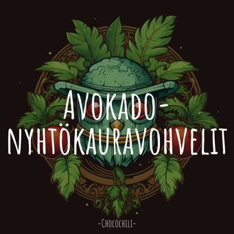 Avokado-nyhtökauravohvelit