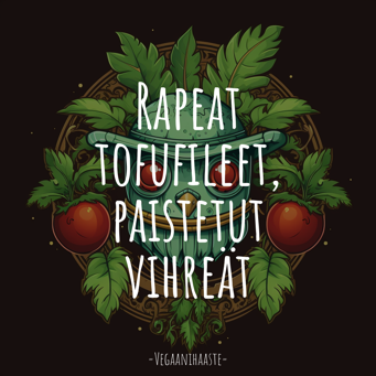 Rapeat tofufileet, paistetut vihreät pavut ja bataattimuusi