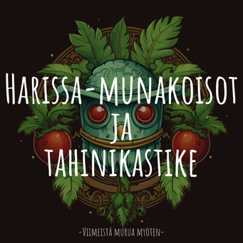 Harissa-munakoisot ja tahinikastike
