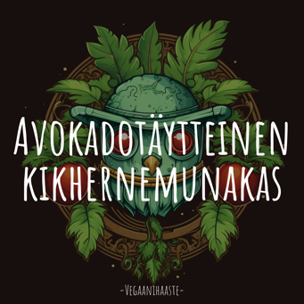 Avokadotäytteinen kikhernemunakas