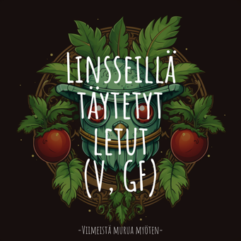 Linsseillä täytetyt letut (V, GF)