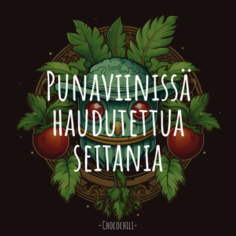 Punaviinissä haudutettua seitania
