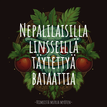 Nepalilaisilla linsseillä täytettyä bataattia (V, GF)