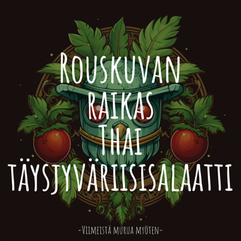 Rouskuvan raikas Thai täysjyväriisisalaatti