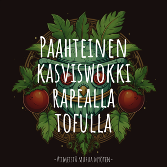 Paahteinen kasviswokki rapealla tofulla