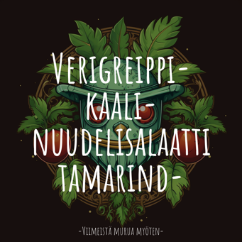 Verigreippi-kaali-nuudelisalaatti tamarind-kastikkeella