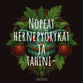 Nopeat hernepyörykät ja tahini-jogurttikastike