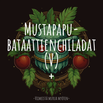 Mustapapu-bataattienchiladat (V) + vegaaninen nachojuusto